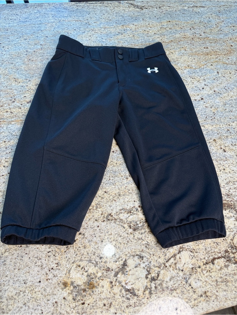 Under Armour Black Kids Athletic softball pants with Logo